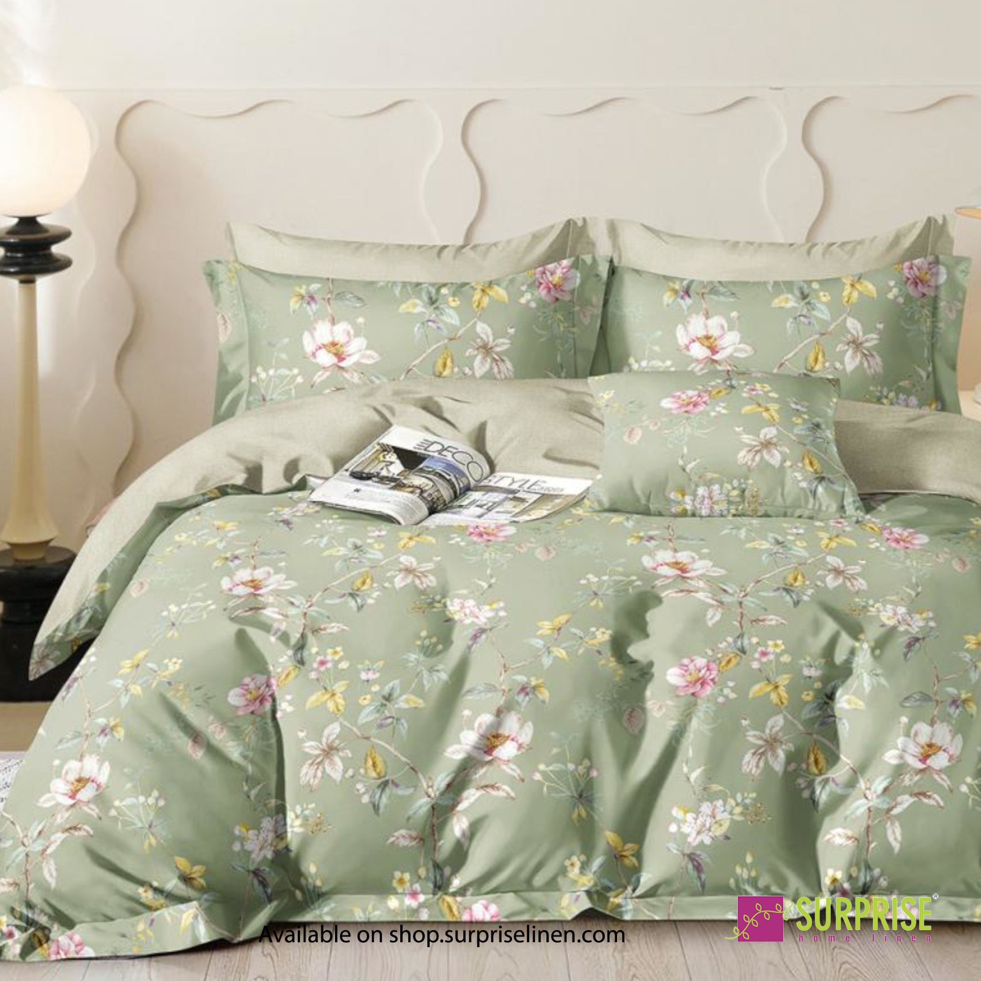 Luxury Essentials By Surprise Home Exclusive Hues Collection 3 Pcs Super King Size Bedsheet Set in 300 TC Premium Cotton (Sage)