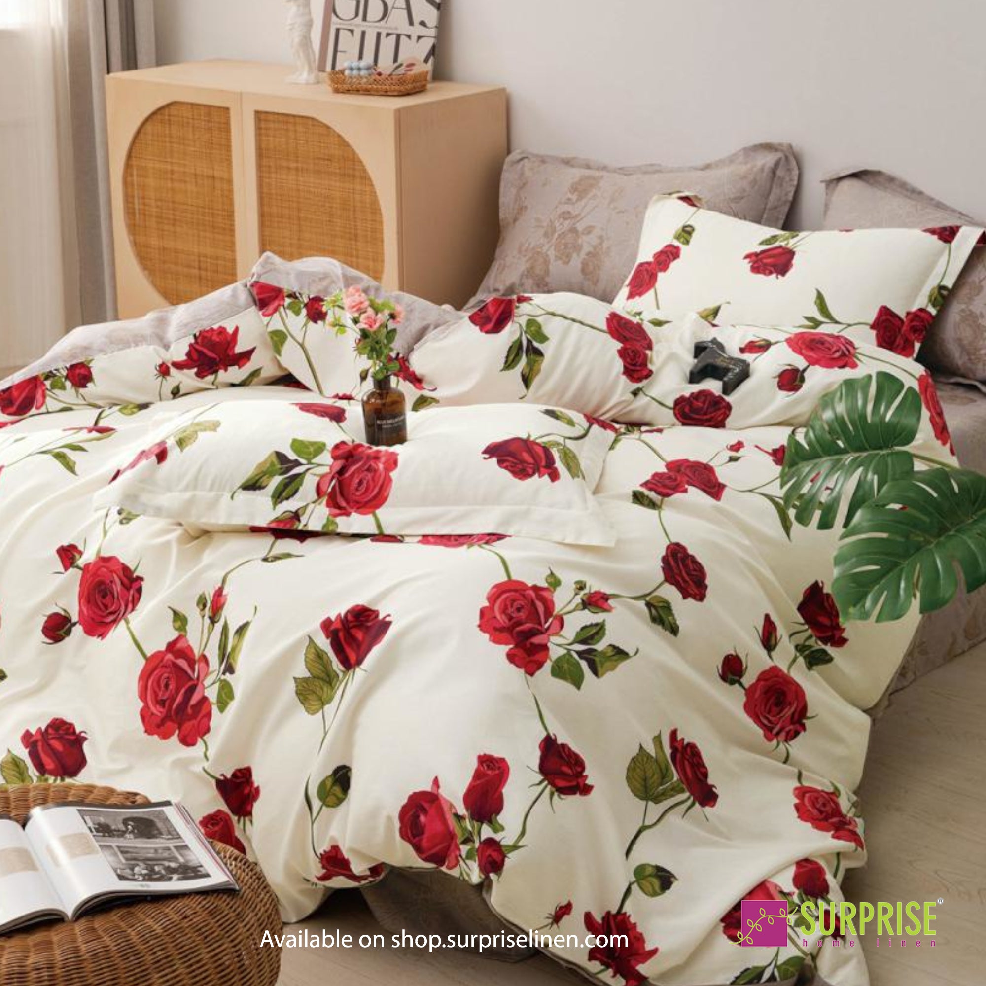 Luxury Essentials By Surprise Home Exclusive Hues Collection 3 Pcs Super King Size Bedsheet Set in 300 TC Premium Cotton (Rosewood)
