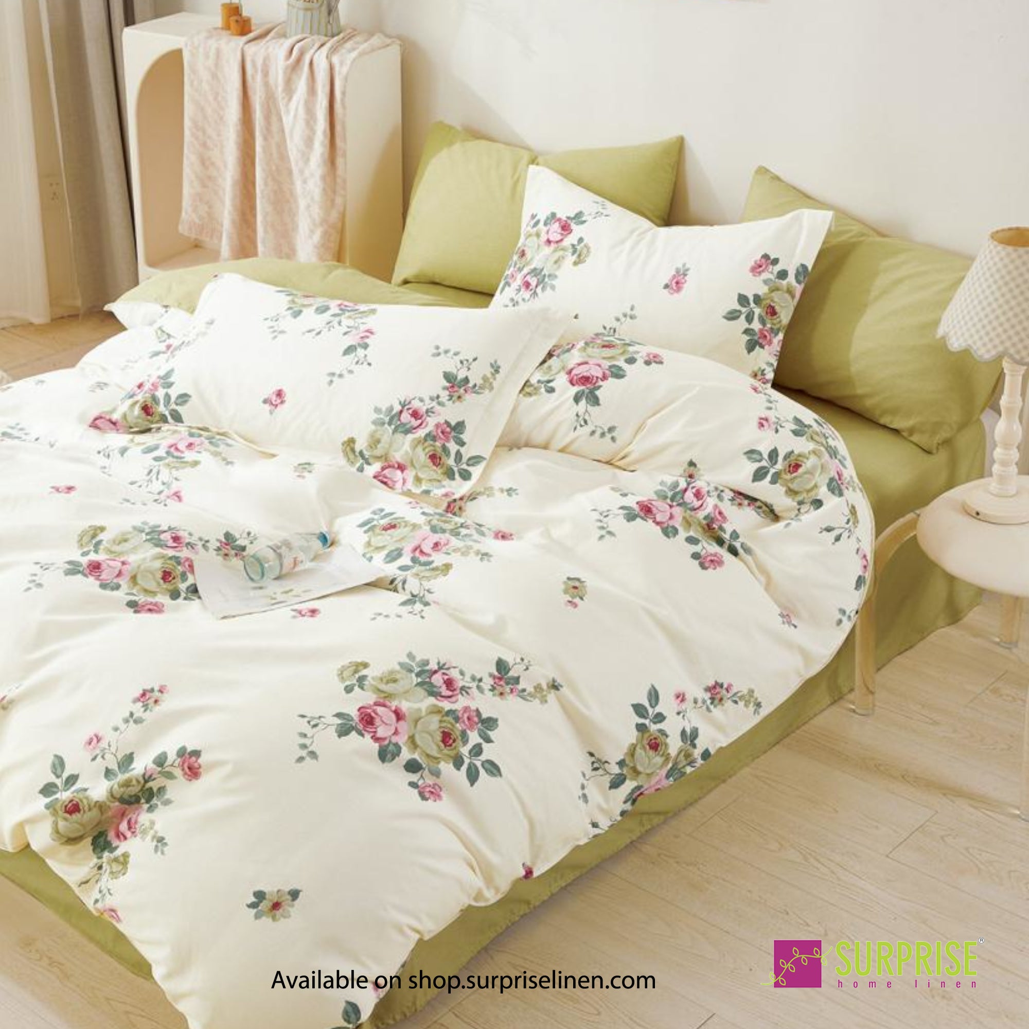 Luxury Essentials By Surprise Home Exclusive Hues Collection 3 Pcs Super King Size Bedsheet Set in 300 TC Premium Cotton (Rose)