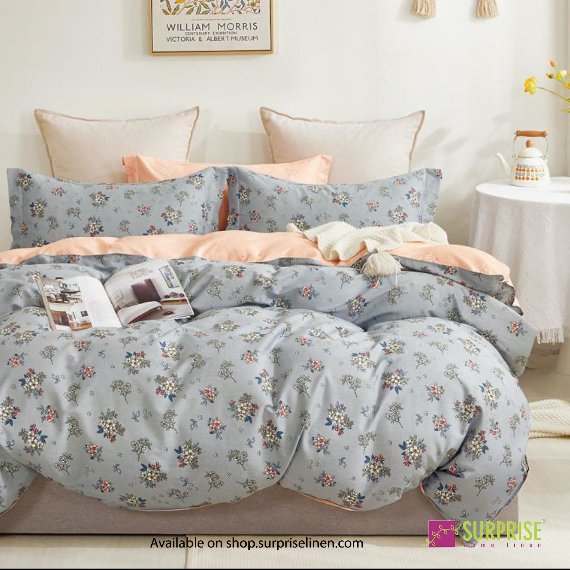 Luxury Essentials By Surprise Home Exclusive Hues Collection 3 Pcs Super King Size Bedsheet Set in 300 TC Premium Cotton (Moonlit)
