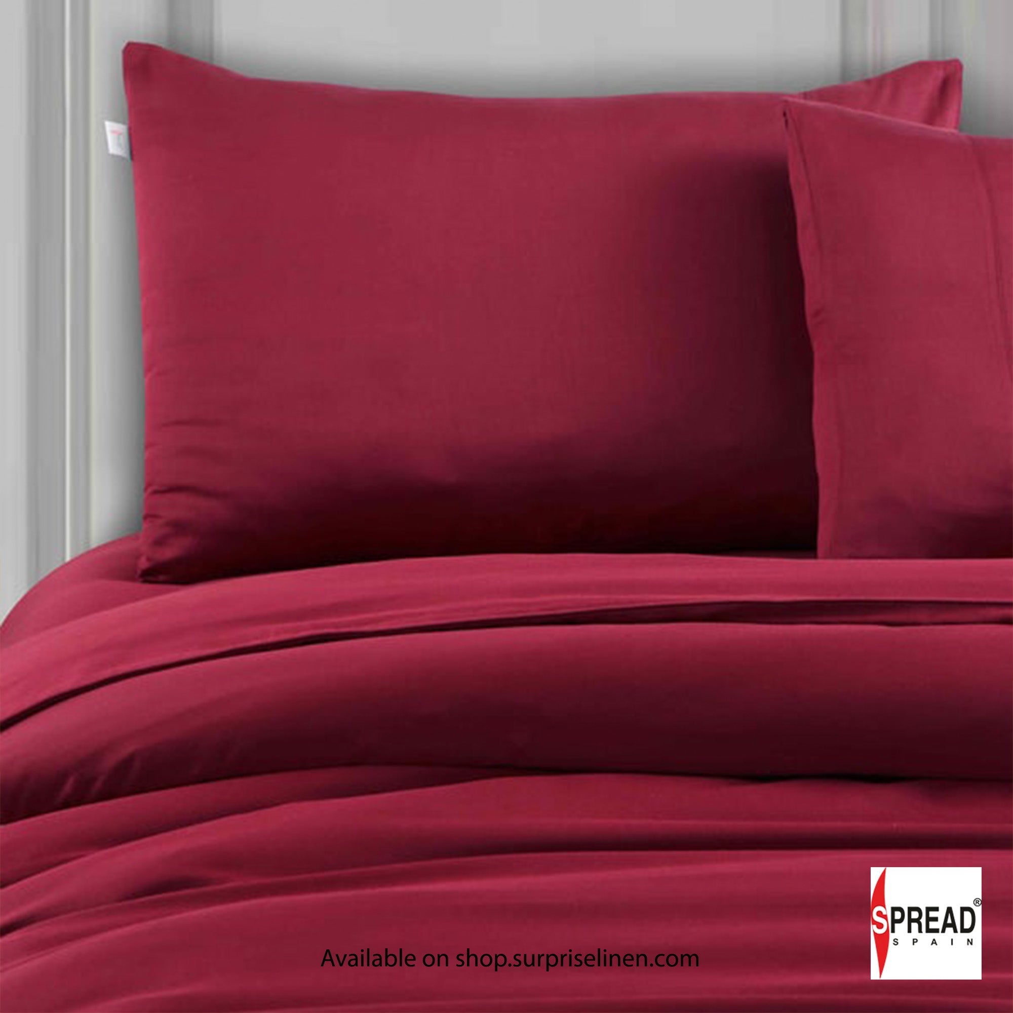 Spread Spain - Madison Avenue Collection 400 Thread Count 100% Cotton Bedding Set (Burgandy)