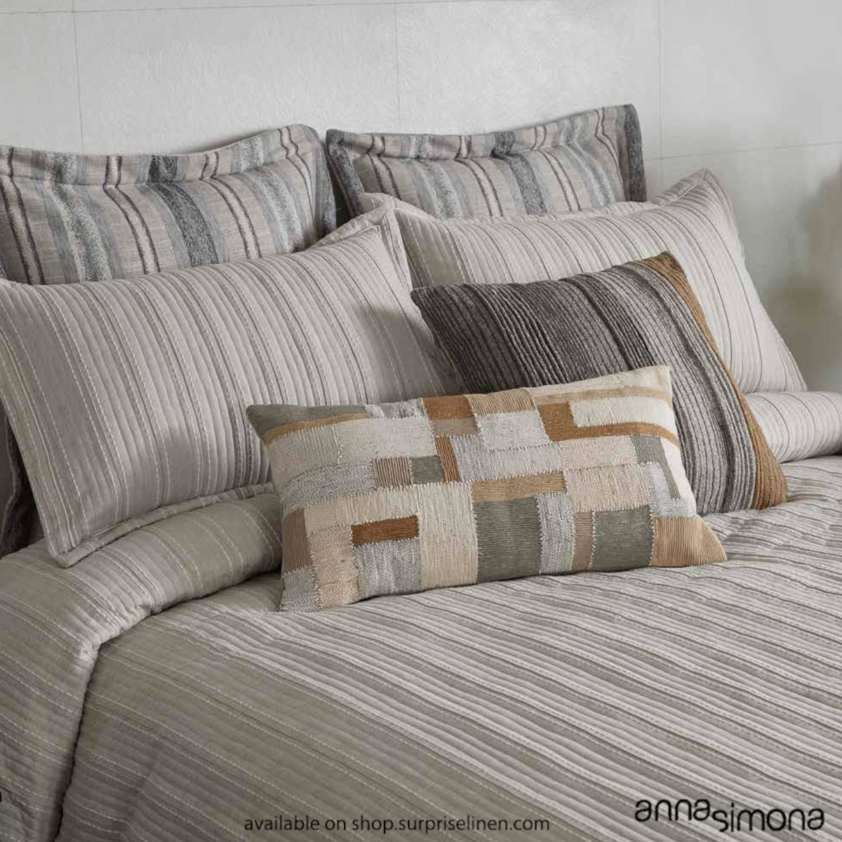 Anna Simona - Cassa 7 Pcs Duvet Ensemble Set (Grey)