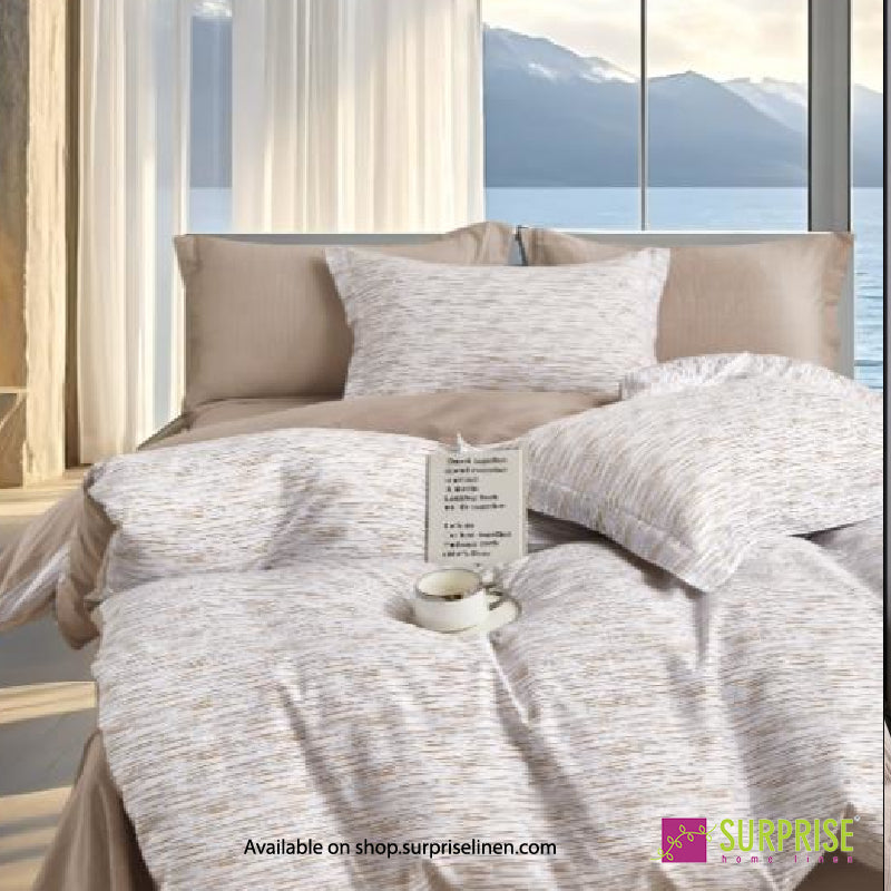 Surprise Home - Crisscross Collection Silver Texture 100% Cotton 3 Pcs Bedsheet Set (Silver Grey)
