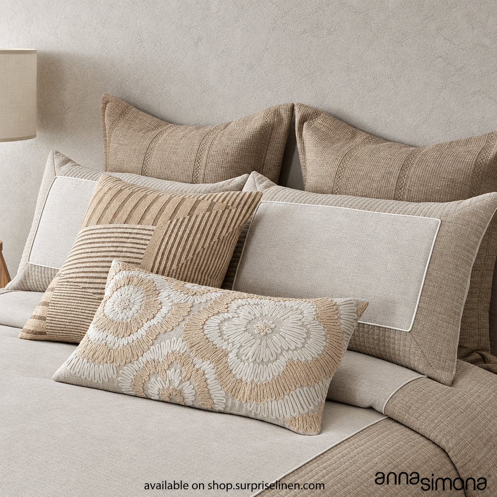 Anna Simona - Ethereal 7 Pcs Duvet Ensemble Set (Natural)