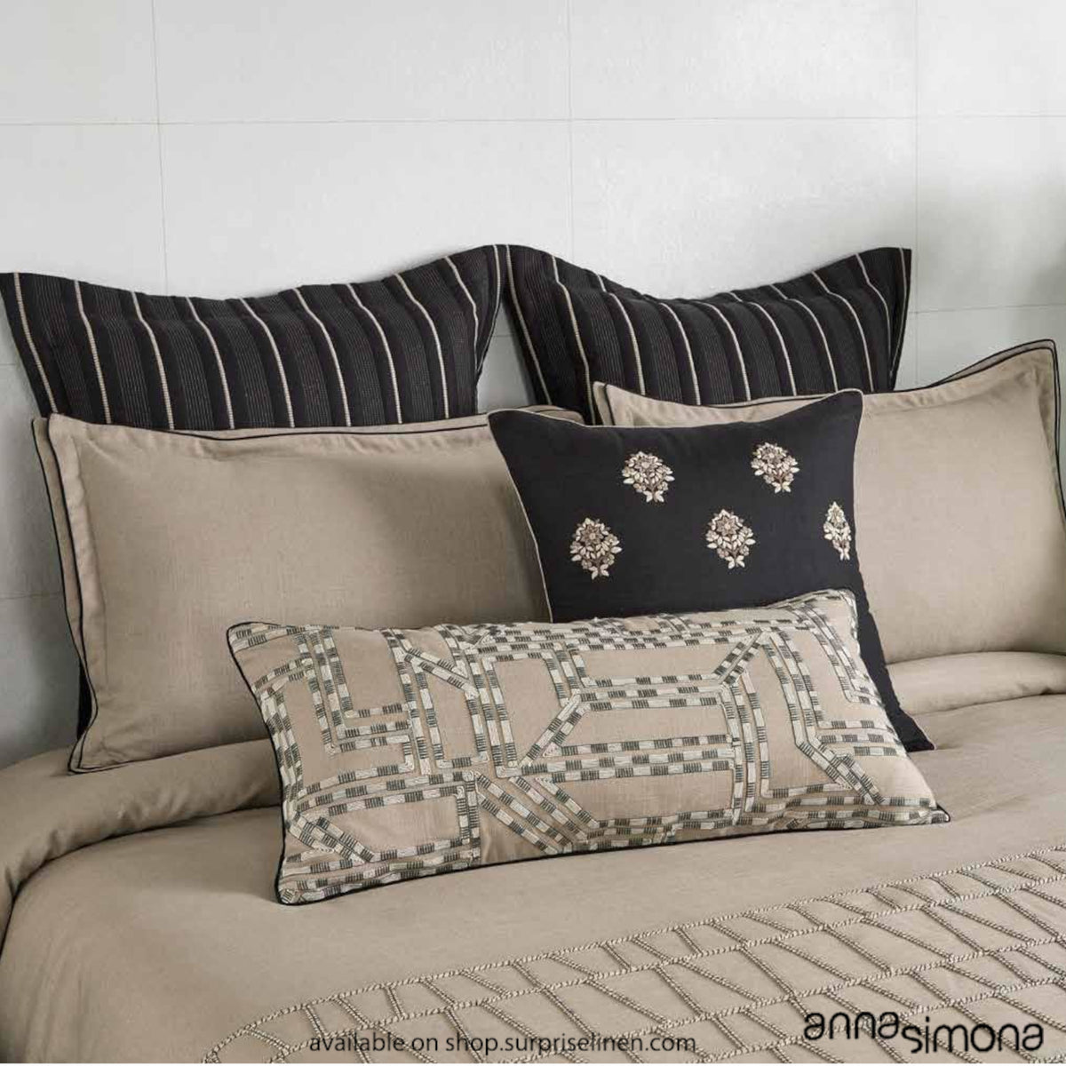 Anna Simona - Muse 7 Pcs Duvet Ensemble Set (Linen)