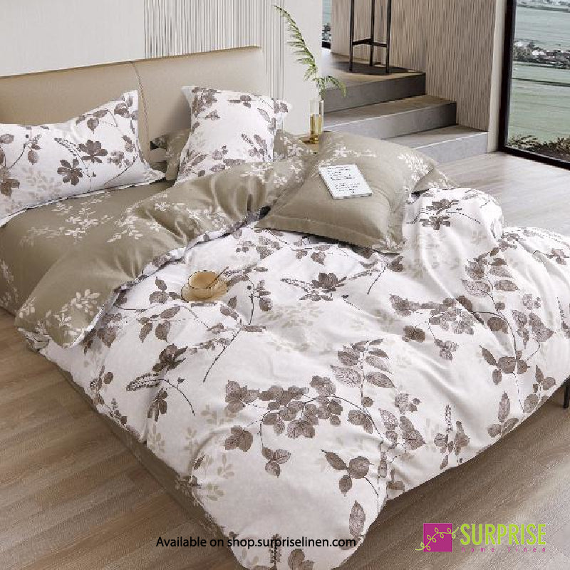 Stone Florals Stone Grey four-piece comforter set