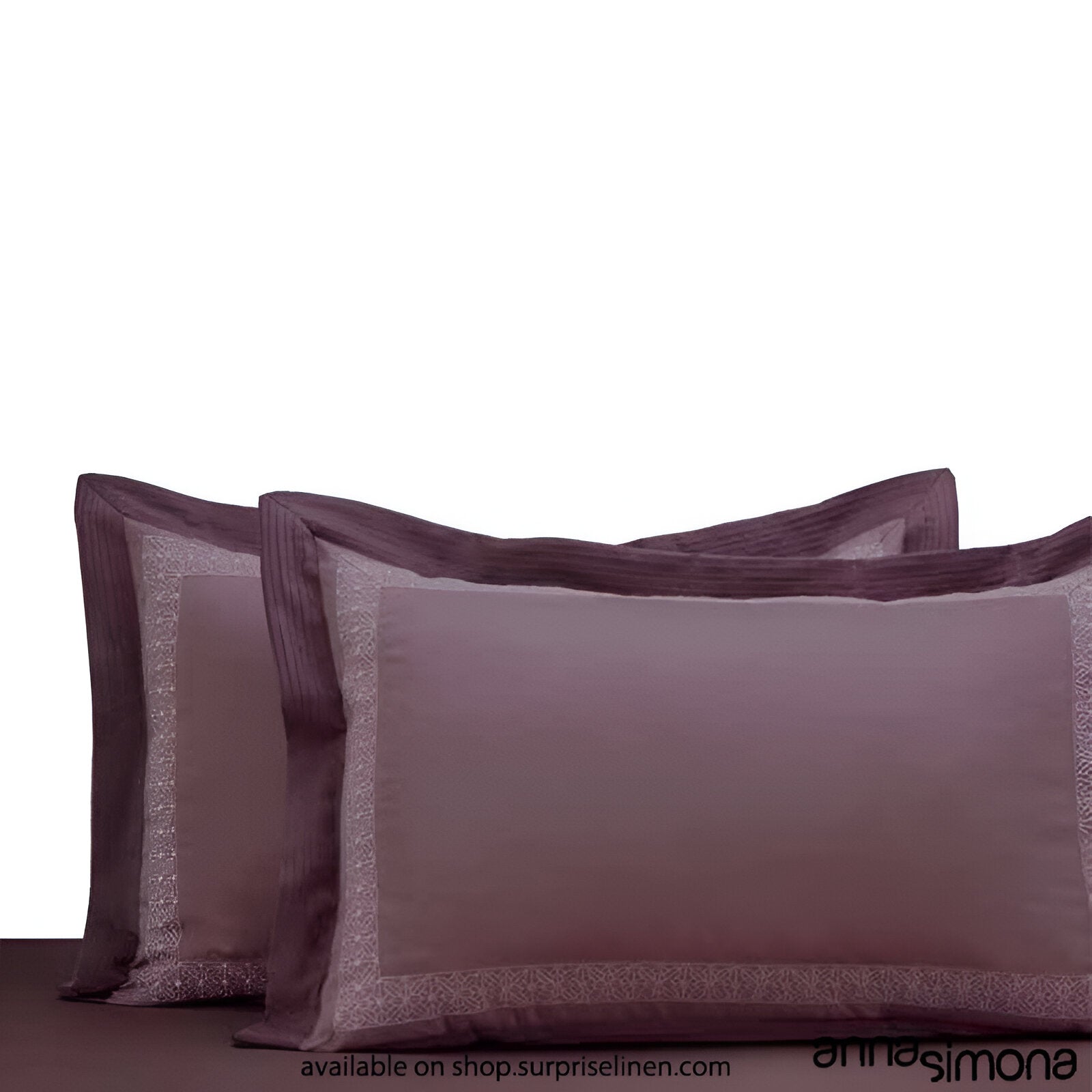 Anna Simona - Miller King Size 400 TC Cotton Satin King Size Bedsheet Set (Light Wine)