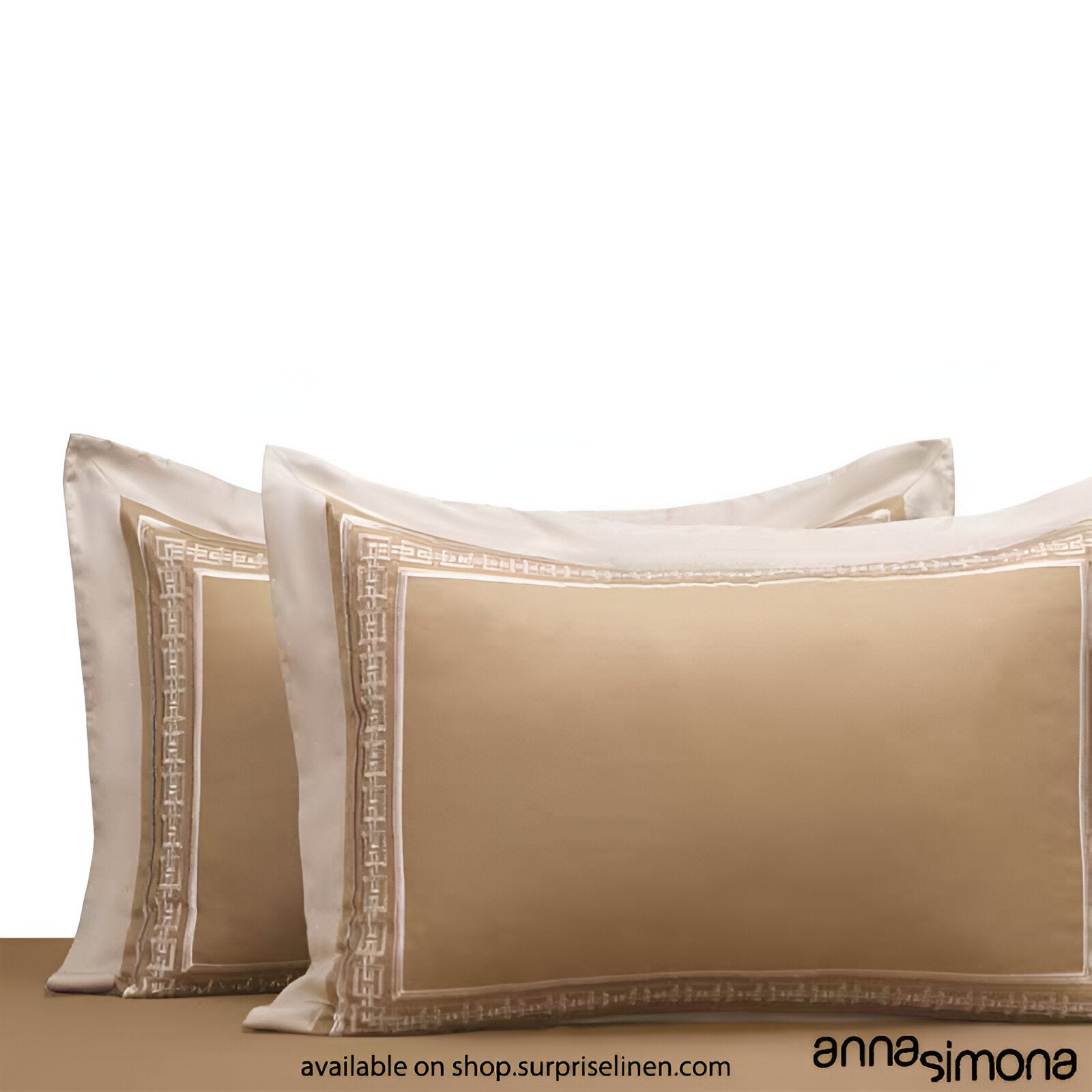 Anna Simona - Brian King Size 400 TC Cotton Satin King Size Bedsheet Set (Ochre)