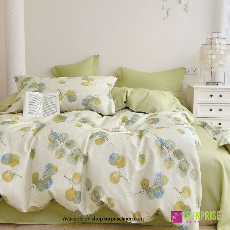 Linen Mosaic Sand Beige four-piece comforter set