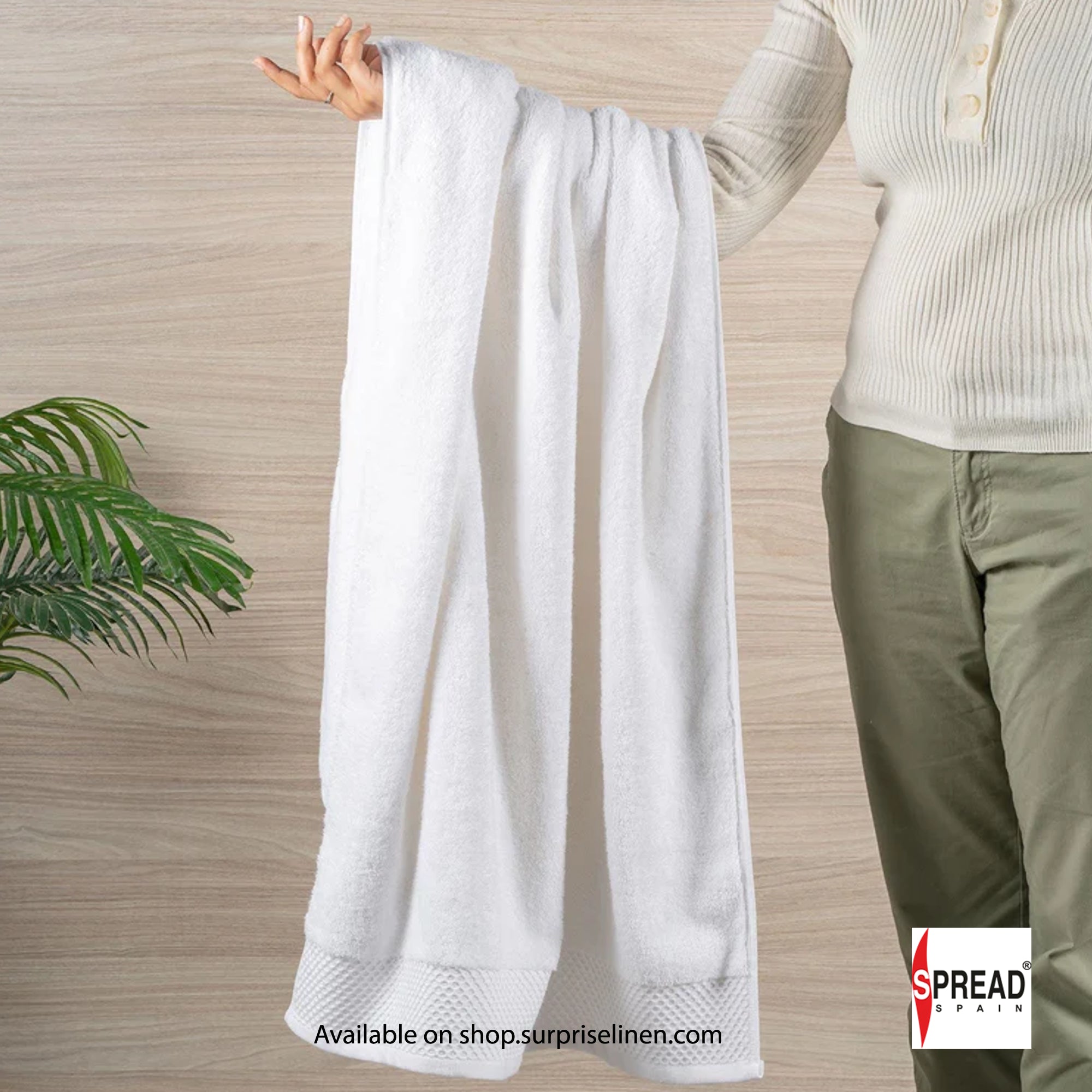 Spread Spain - His & Her Collection Made In Turkey 750 GSM Micro Modal Towels Tremendously Absorbent & Exceptionally Soft (White)