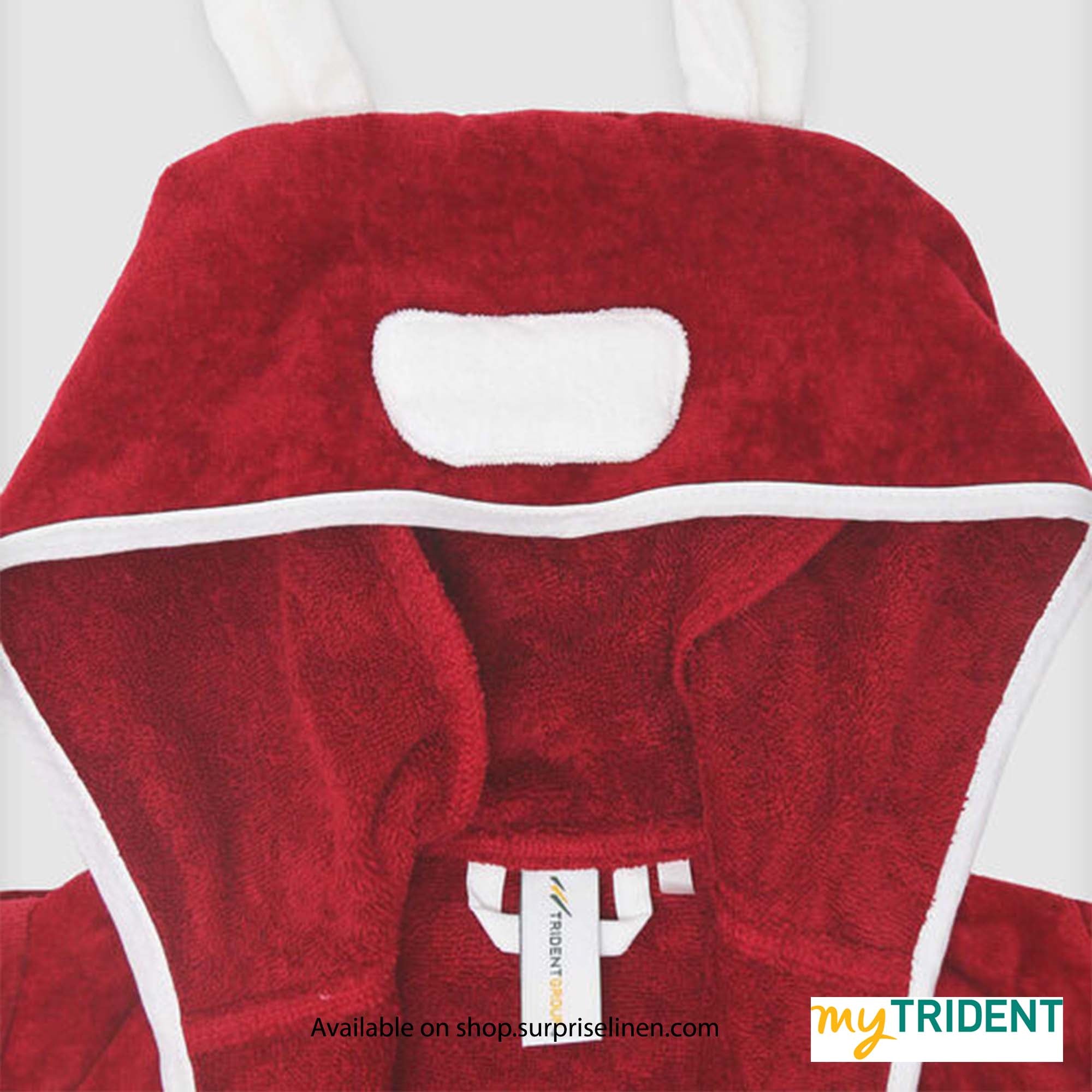 Trident - Curious Mind Kids Hooded Bathrobe (Burgundy)