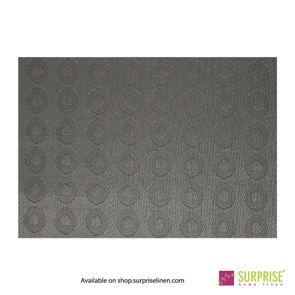 Surprise Home - Bio Plastic Textured Table Mats Set of 6 Pcs (Dusty Gray)
