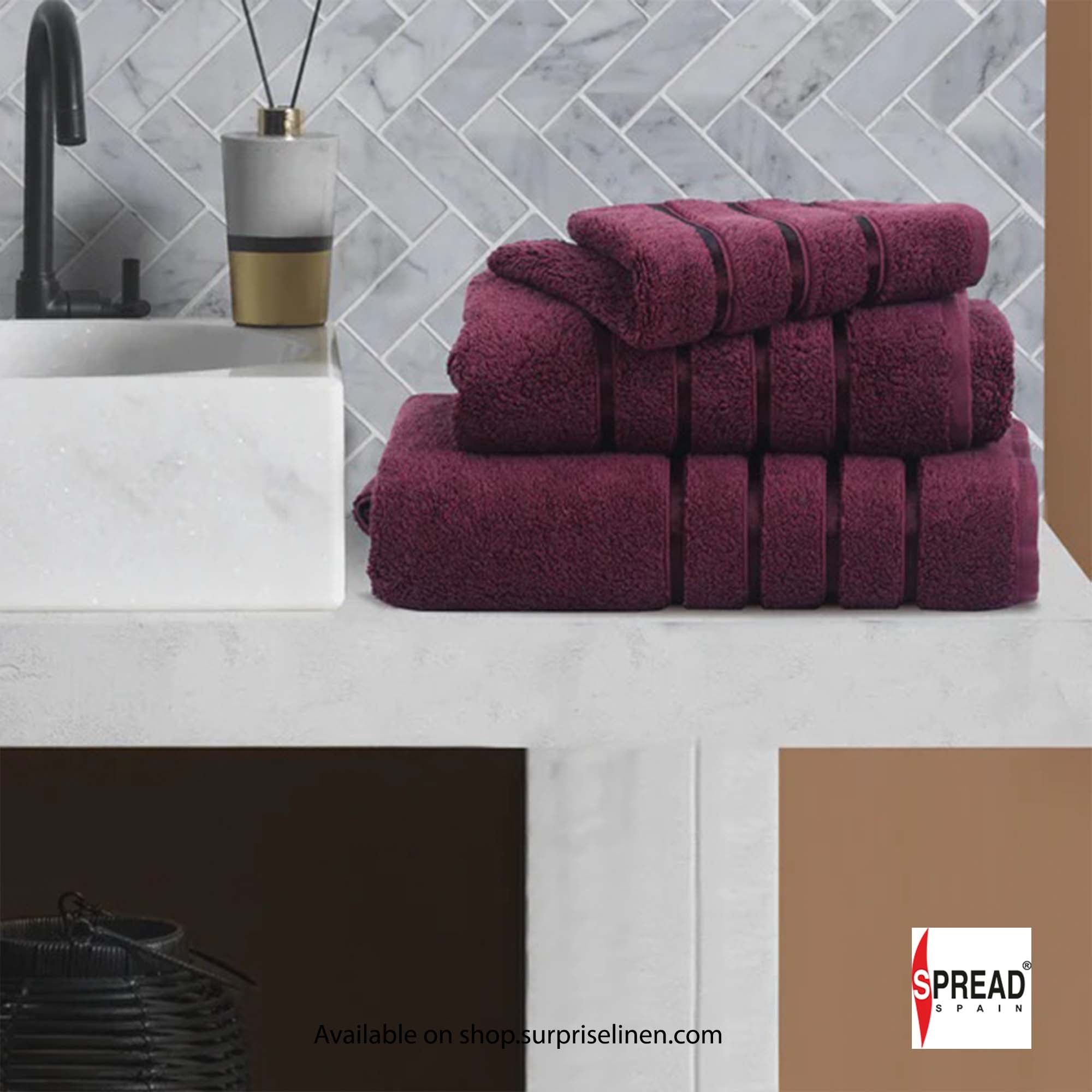 Spread Spain - Roman Bath Collection Towels (Marsala)