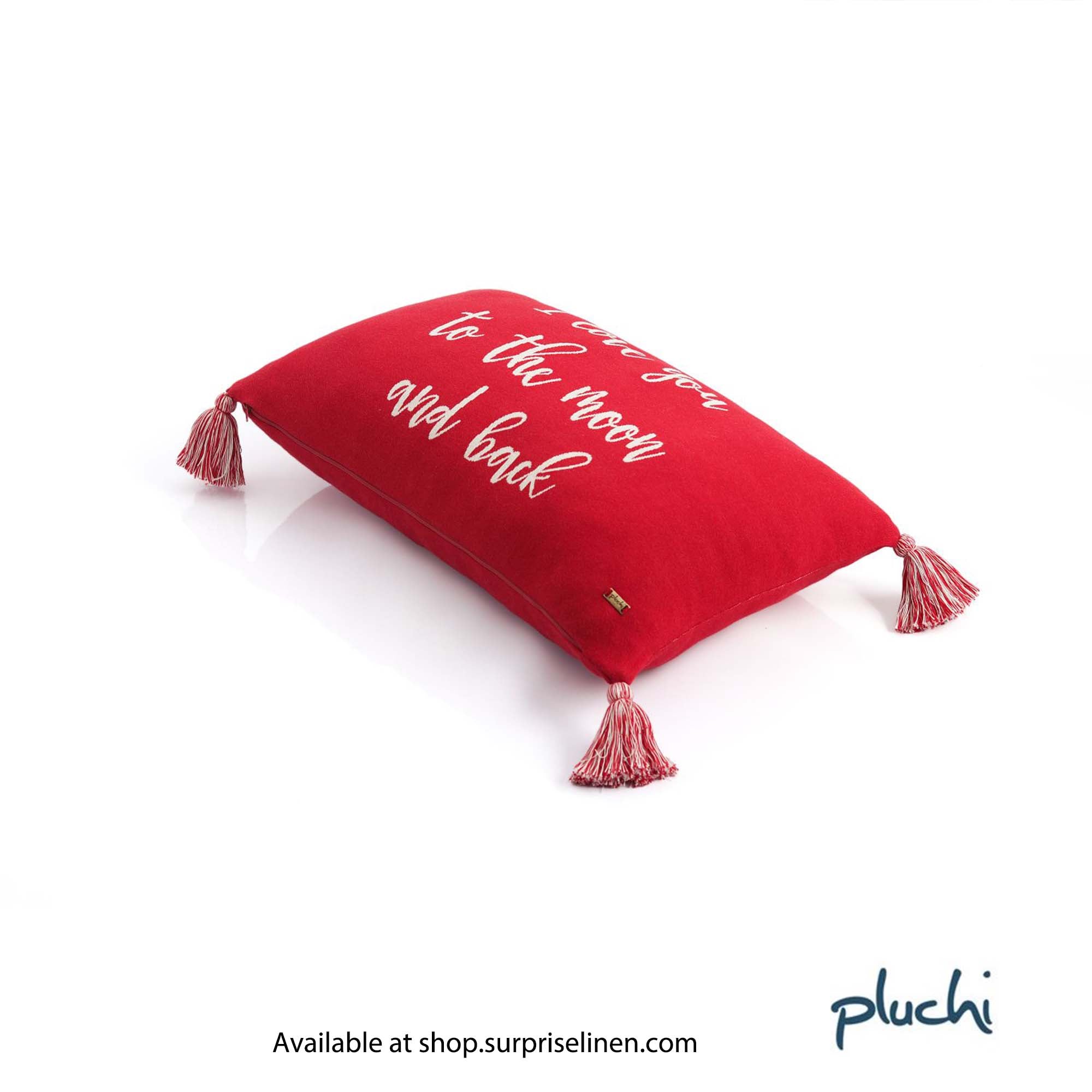 Pluchi - I Love You to The Moon & Back Cushion Cover (Red)