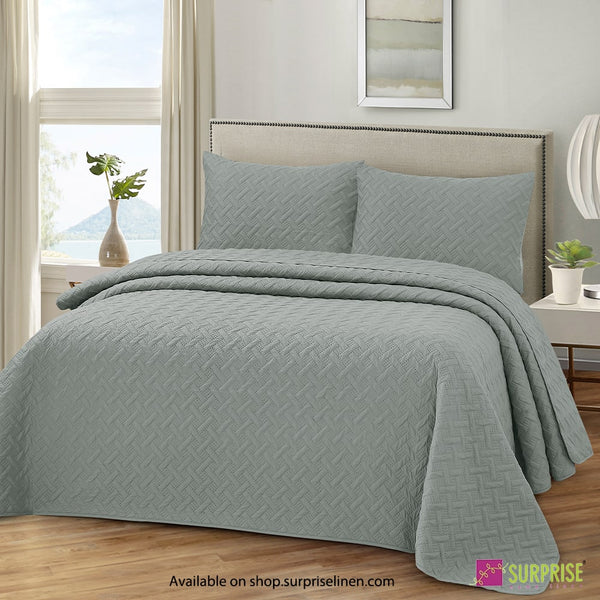 Surprise Home - Everyday  Use Premium Quality Urbane 3 Pcs Bedcover Set (Moonmist)