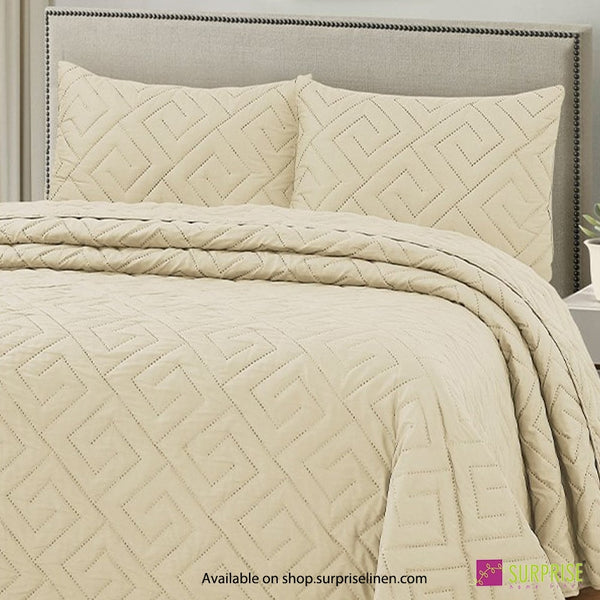 Surprise Home - Everyday Essentials D'Lux 3 Pcs Bedcover Set (Bleached Sand)