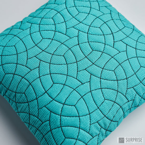 Surprise Home - Circle Trellis 40x40 Cushion Covers (Turquoise)