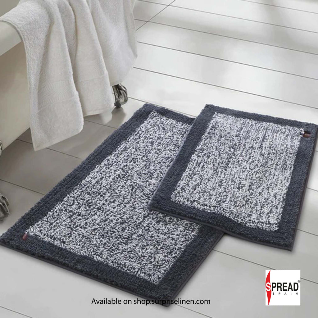 Spread Spain Bubble Thick & Plush Bath Mats (Dark / Light Grey