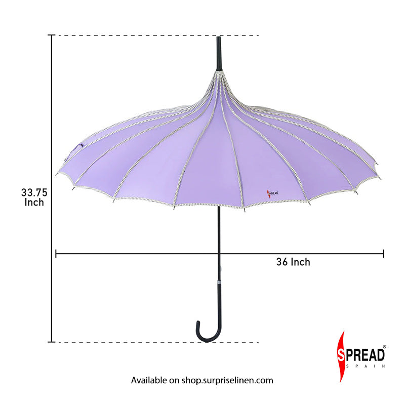 Spread Spain - Pagoda Shaped Long Umbrella (Purple)