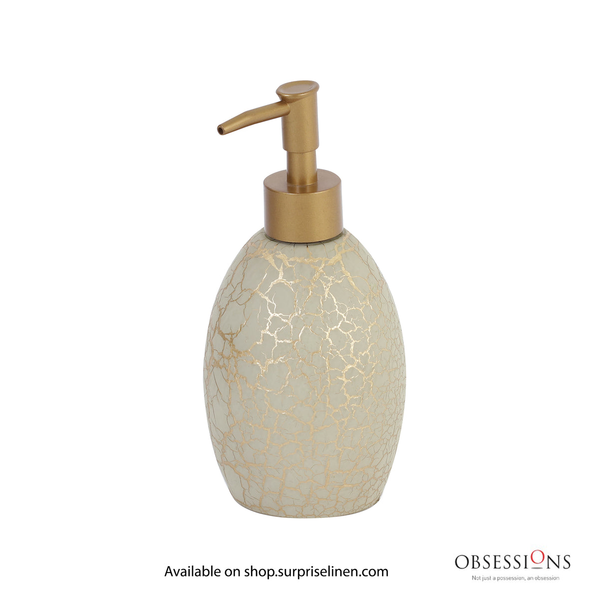 Obsessions - Alvina Collection Luxury Bathroom Accessory Set (Light Beige)