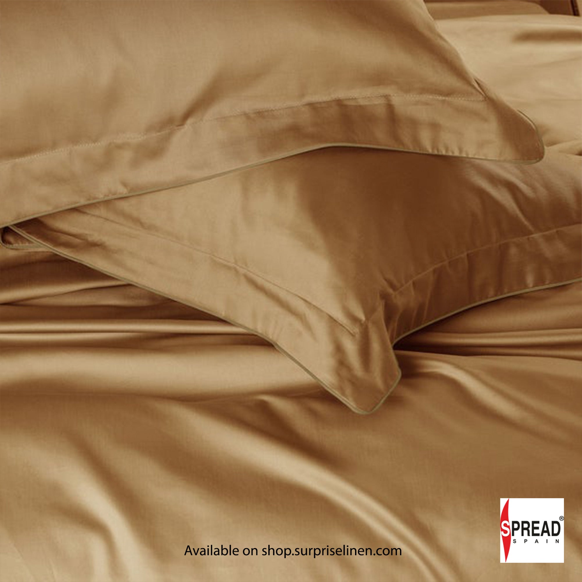 Spread Spain - The Italian Collection 500 Thread Count Cotton Bedsheet Set (Mustard)