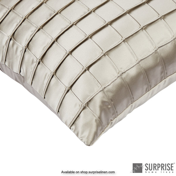 Surprise Home - Satin Waffle Cushion Cover (Silver)