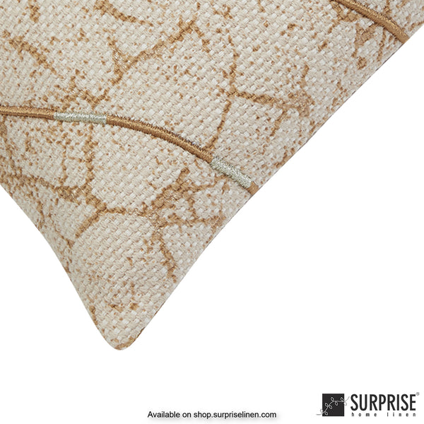 Surprise Home - Ribbed 40 x 40 cms Designer Cushion Cover (Copper)