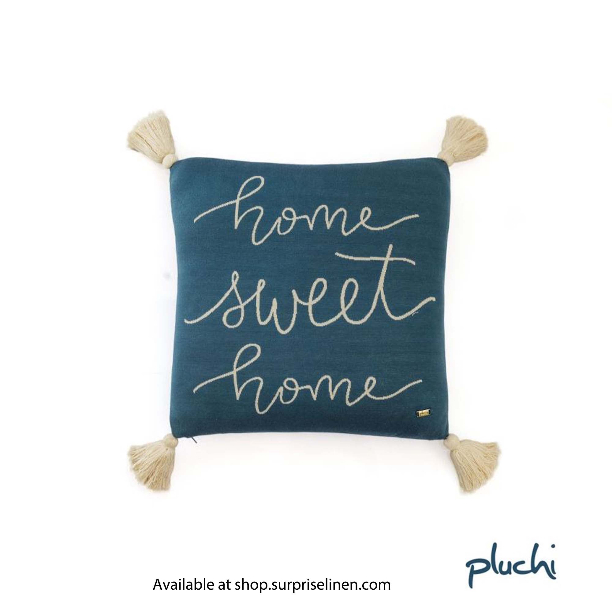 Pluchi - Home Sweet Home Cushion Cover (Blue)