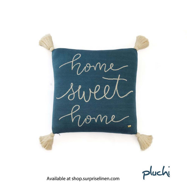 Pluchi - Home Sweet Home Cushion Cover (Blue)