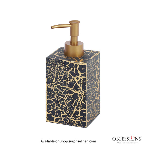Obsessions - Alvina Collection Luxury Bathroom Accessory Set (Black Gold)