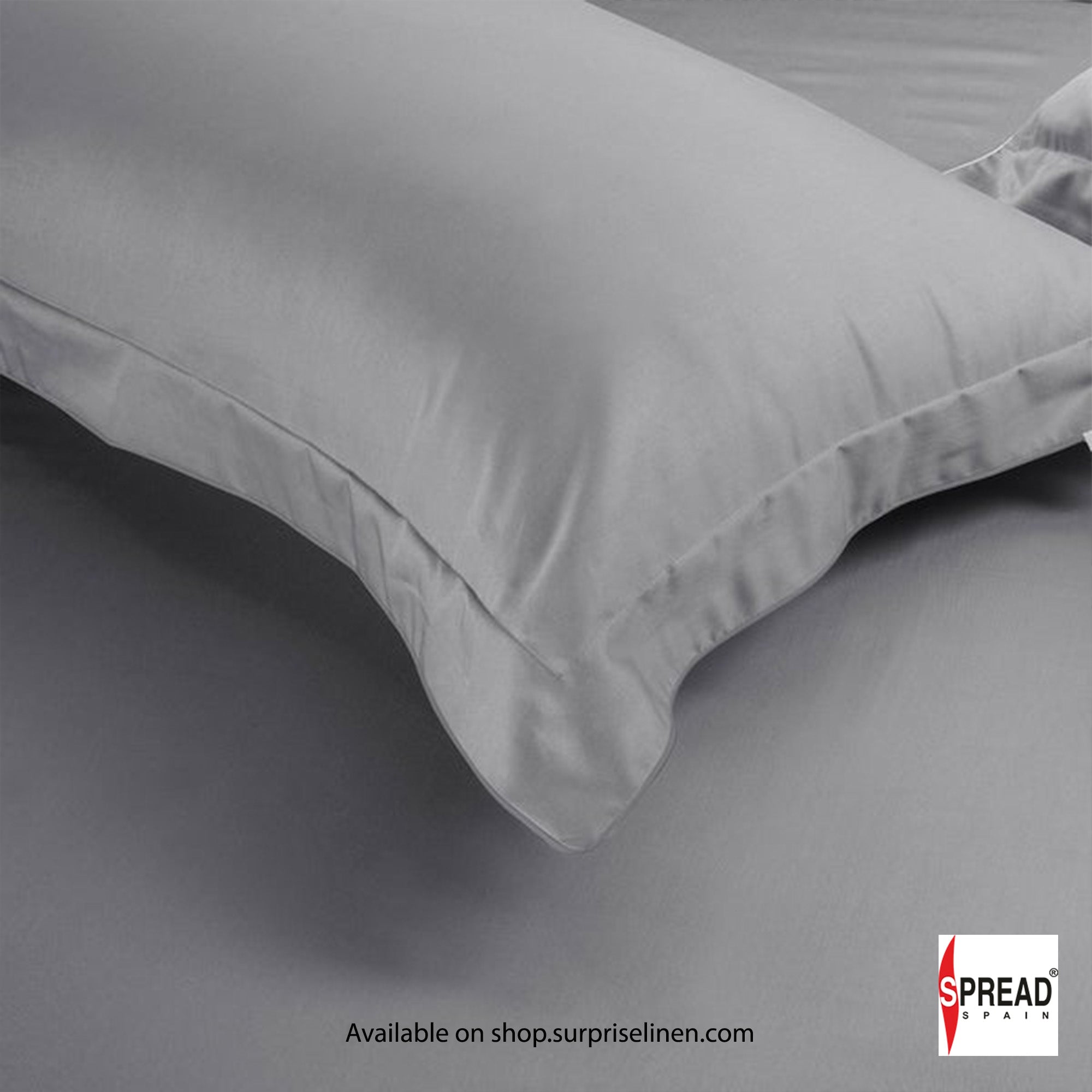 Spread Spain - The Italian Collection 500 Thread Count Cotton Bedsheet Set (Steel Grey)