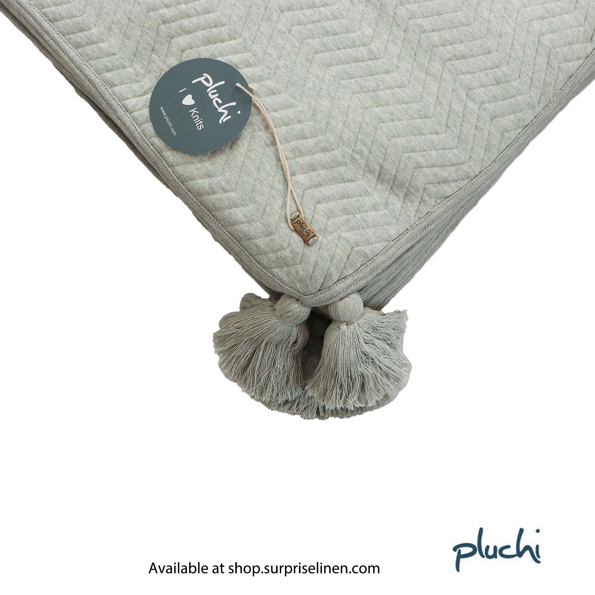 Pluchi - Zig Zag 3 Pcs Bedcover Set (Pale Whisper)