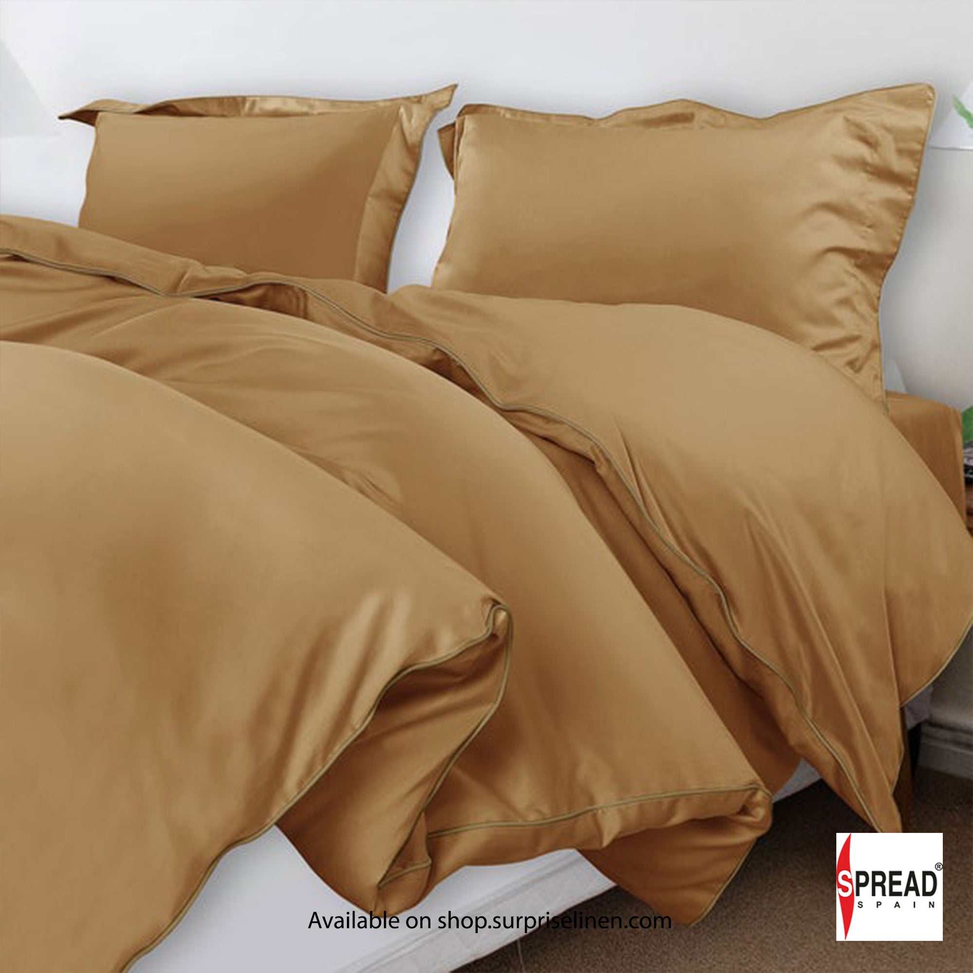 Spread Spain - The Italian Collection 500 Thread Count Cotton Bedsheet Set (Mustard)