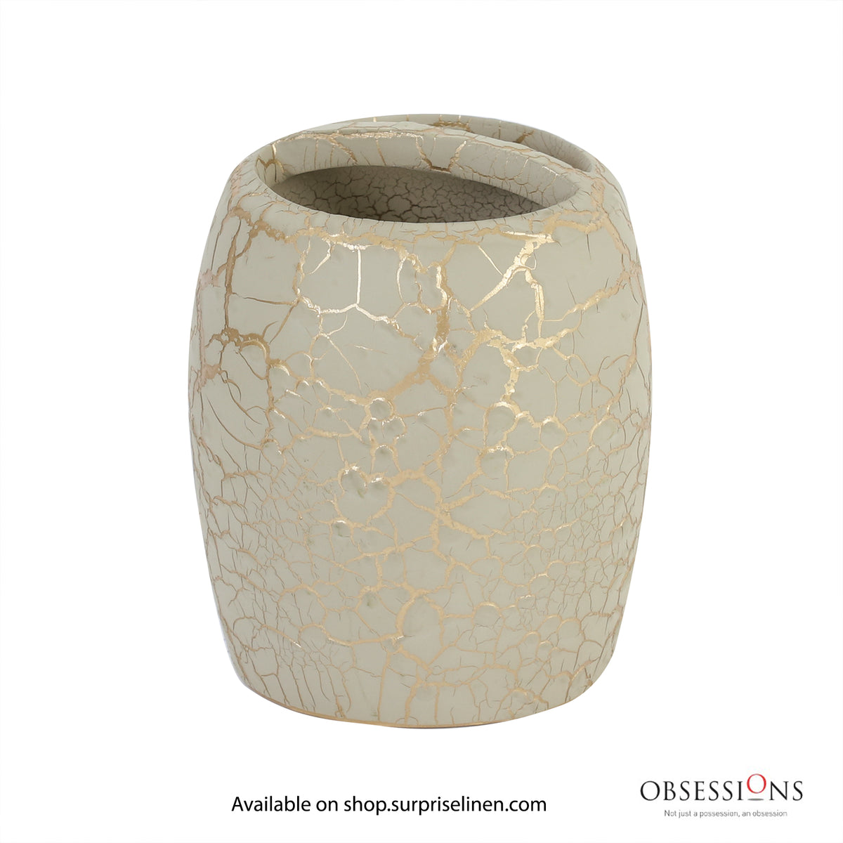 Obsessions - Alvina Collection Luxury Bathroom Accessory Set (Light Beige)