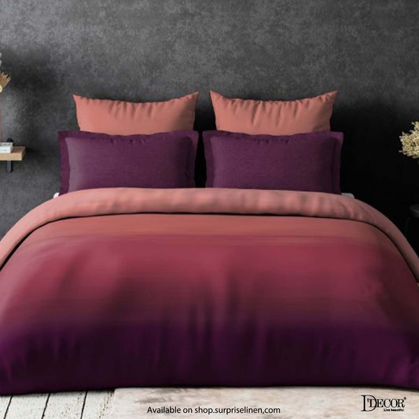 D'Decor - Esteem Ombre Balayage 100% Cotton Bed in a Bag Set (Purple)