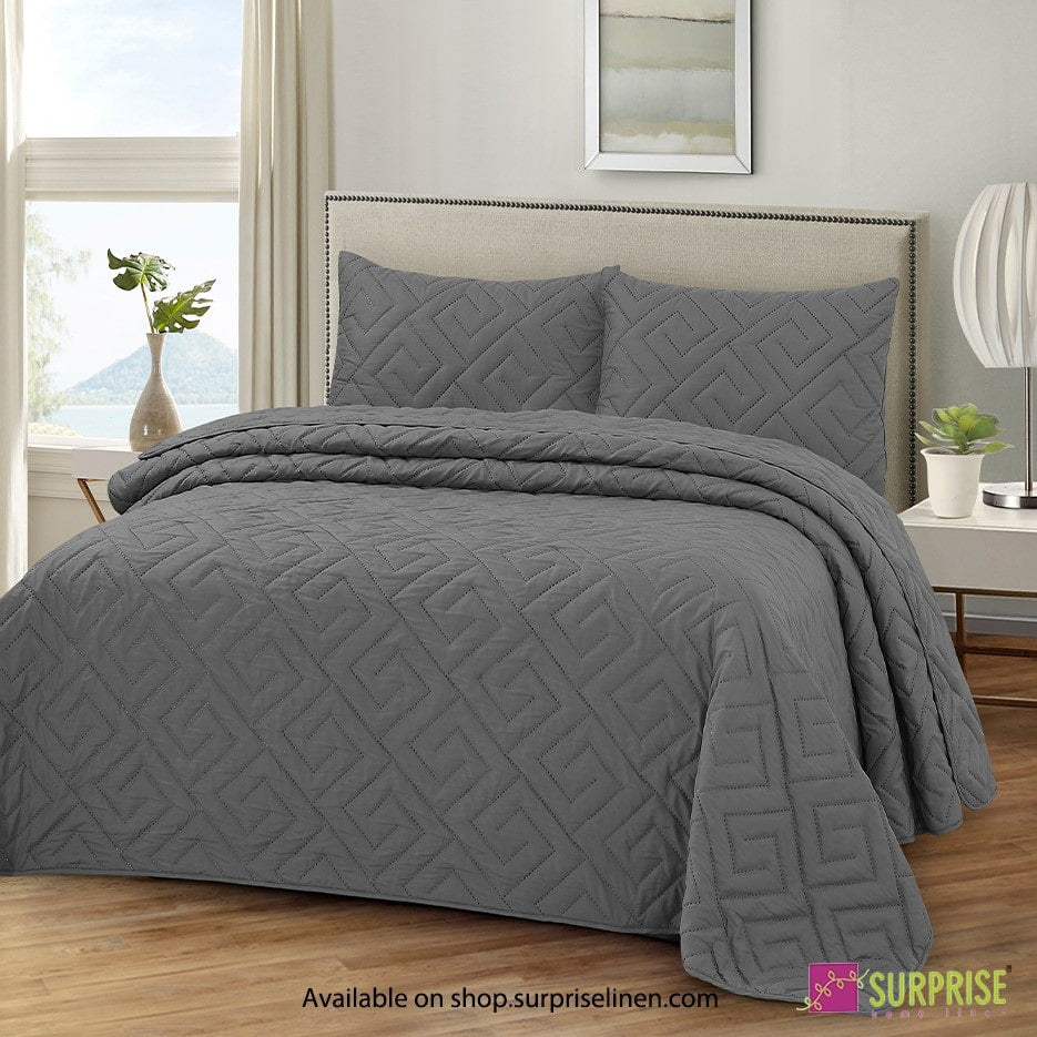Surprise Home - Everyday Essentials D'Lux 3 Pcs Bedcover Set (Smoked Pearl)