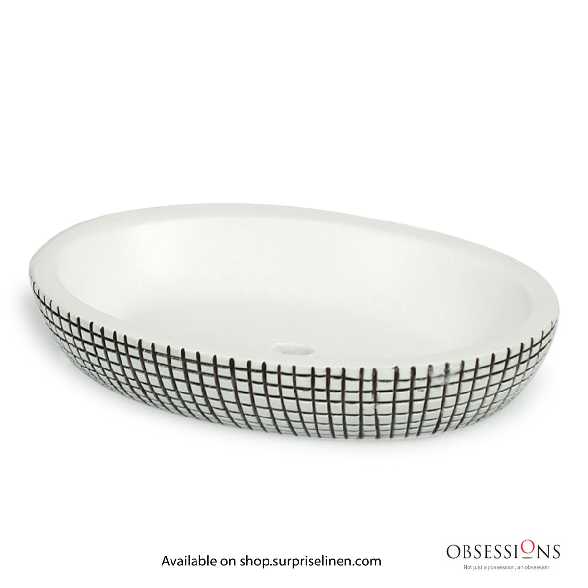 Obsessions - Alvina Collection Luxury Bathroom Accessory Set (Checkered Black)