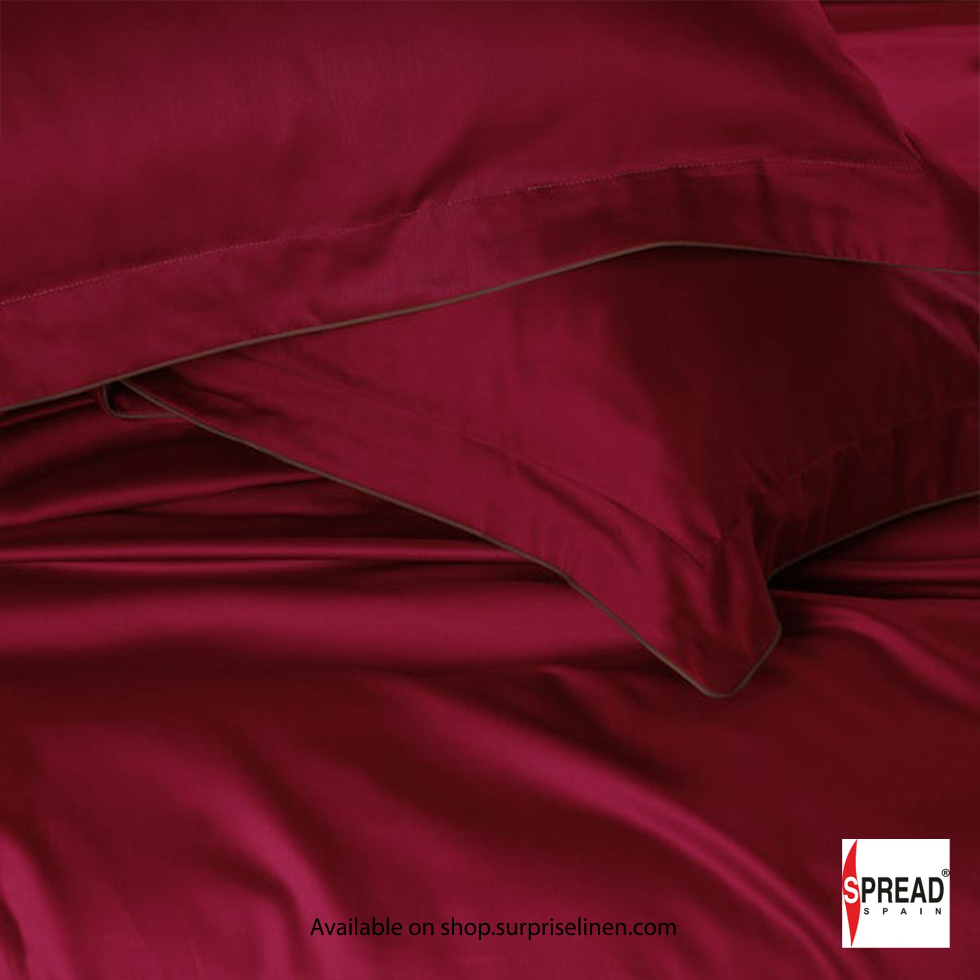 Spread Spain - The Italian Collection 500 Thread Count Cotton Bedsheet Set (Red)