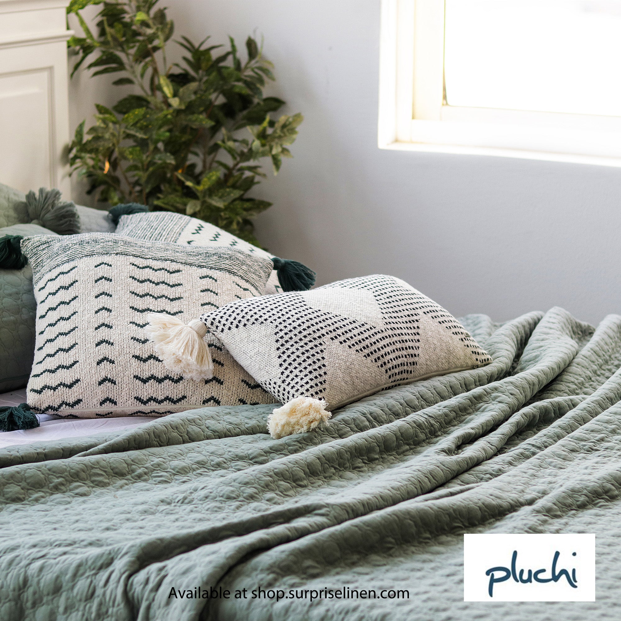 Pluchi - Bubbly Collection 3 Pcs Bedcover Set (Ryegrass)