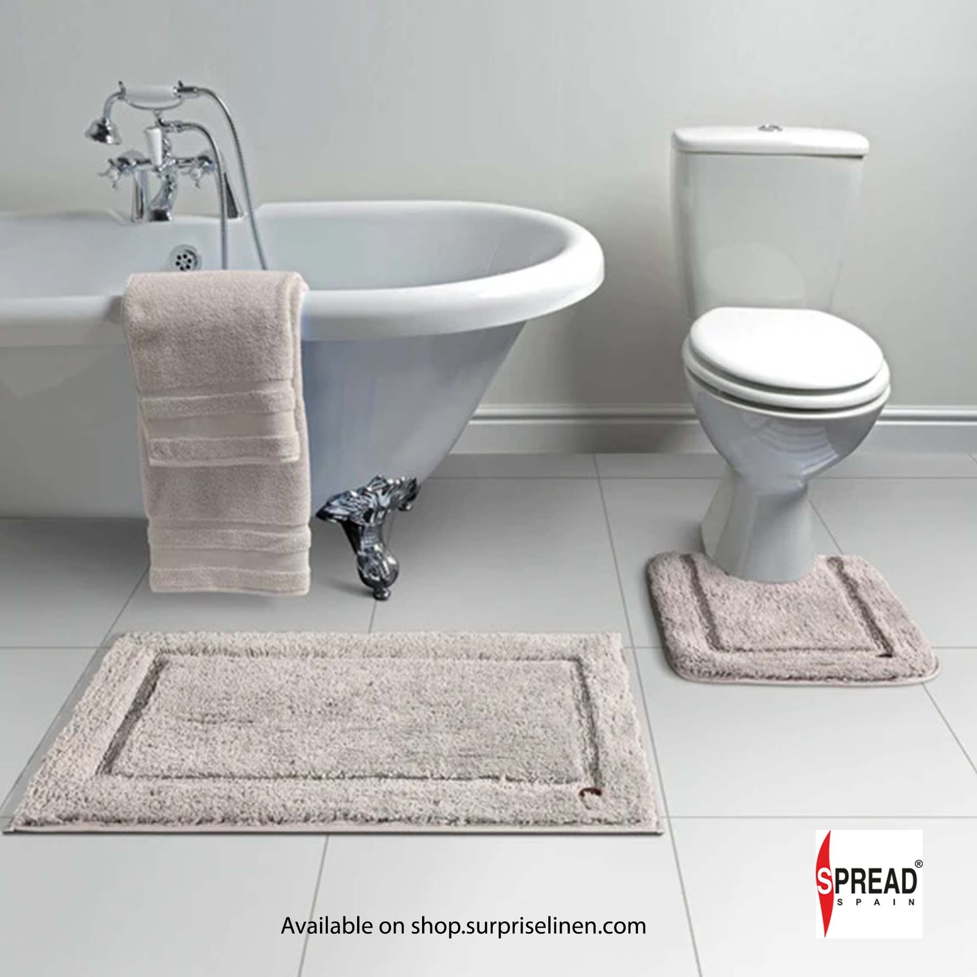Spread Spain - Superba Luxury Bath Mats (Silver Grey)