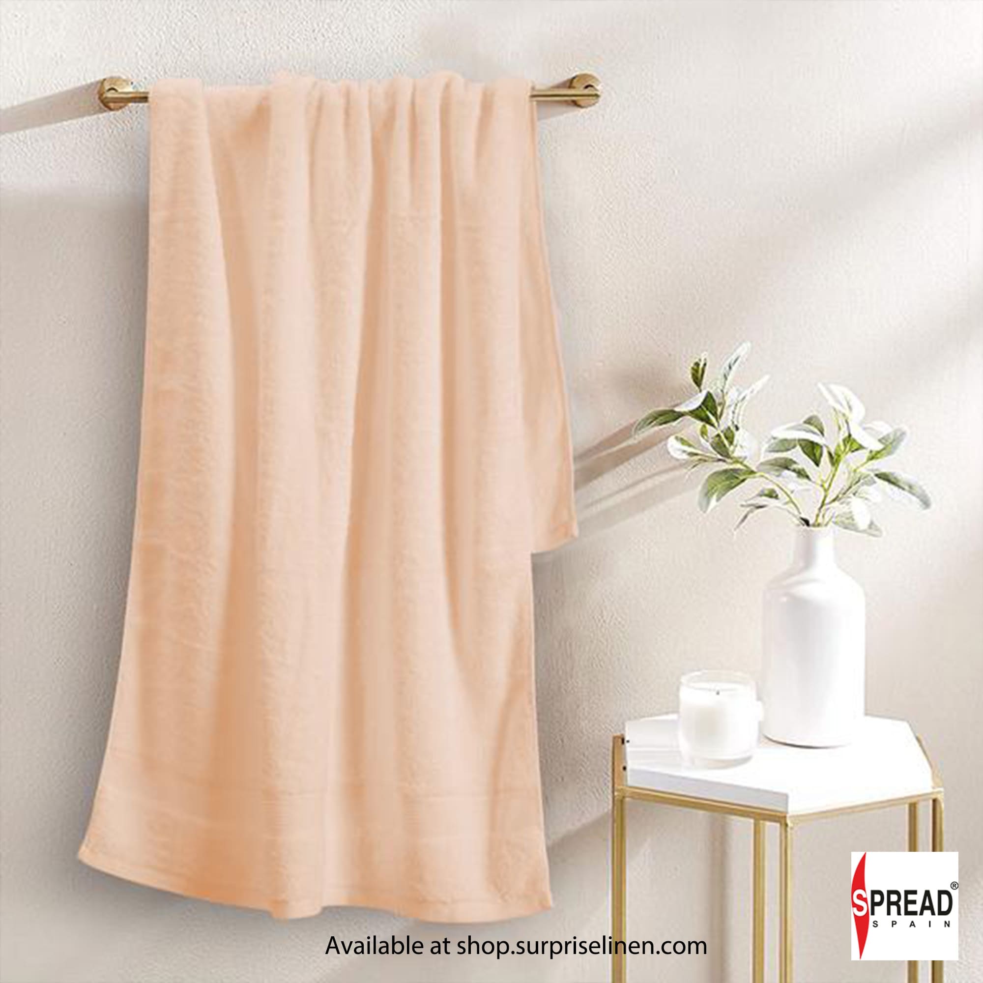 Spread Spain - Ring Spun Cotton Luxurious Bath Towels (Peach)