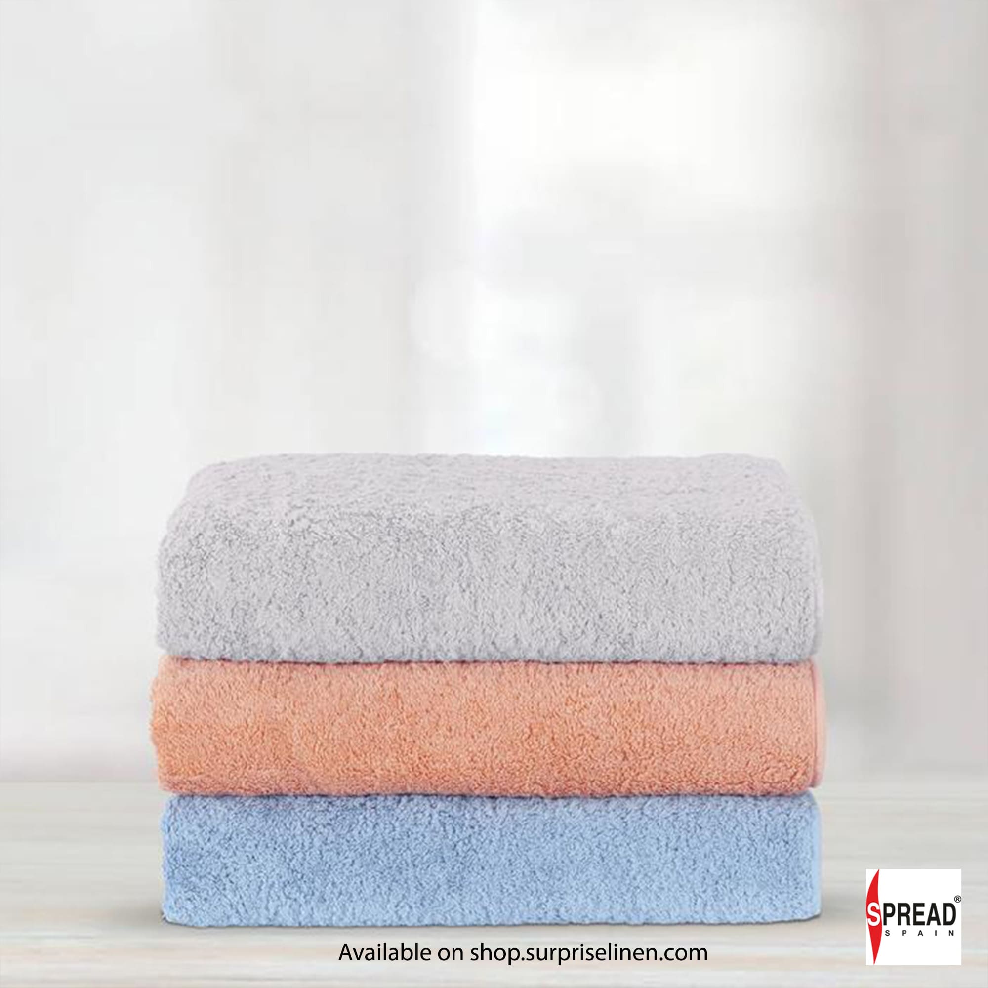 Spread Spain - Athens Premium Cotton Luxurious Bath Towels (Grey)