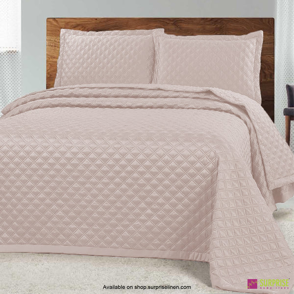 Surprise Home - Luxe 3 Pcs Quilted Bed Cover Set (Champaign)