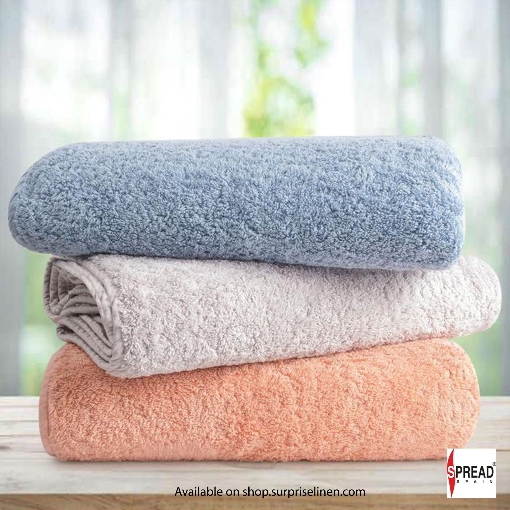 Spread Spain - Athens Premium Cotton Luxurious Bath Towels (Blue)