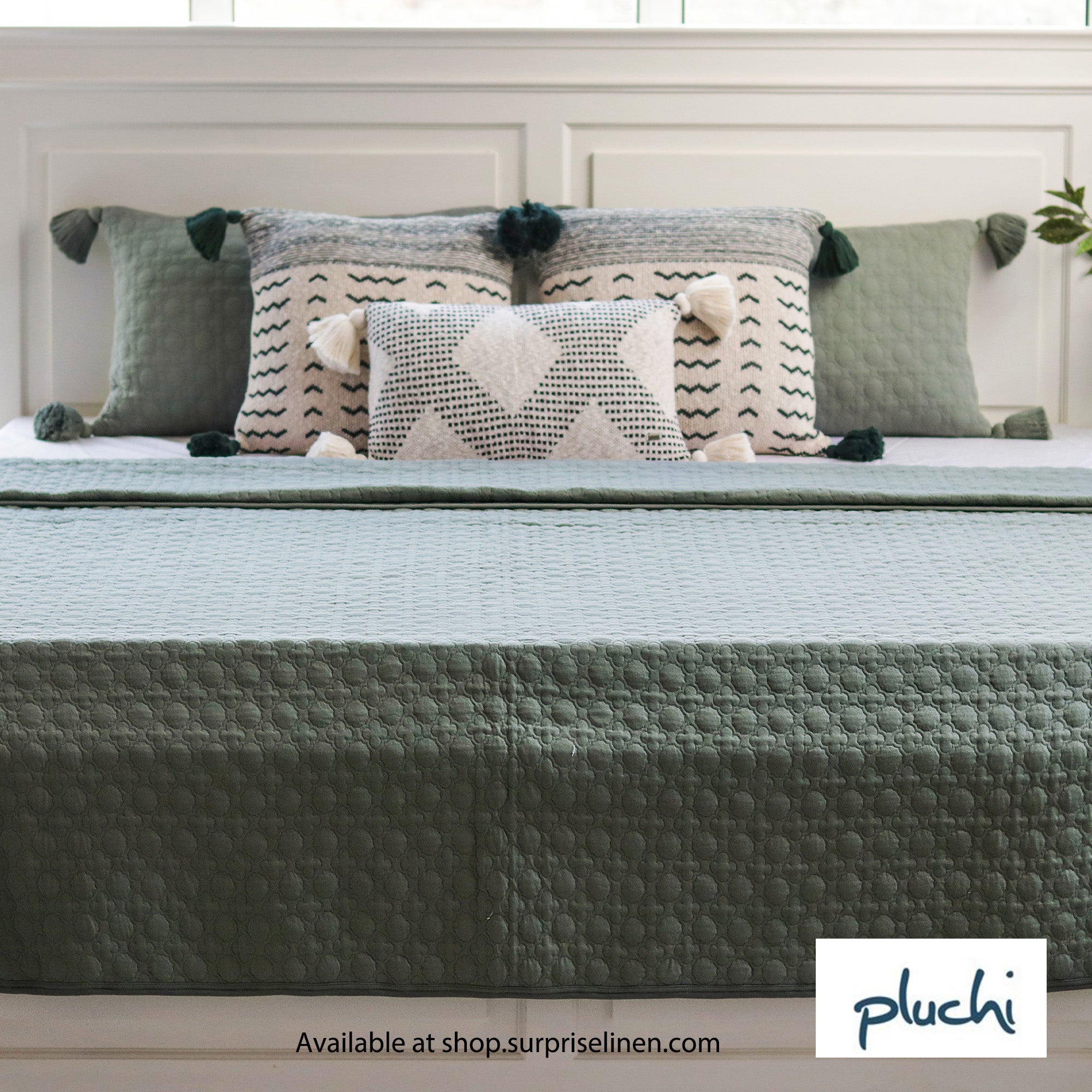 Pluchi - Bubbly Collection 3 Pcs Bedcover Set (Ryegrass)