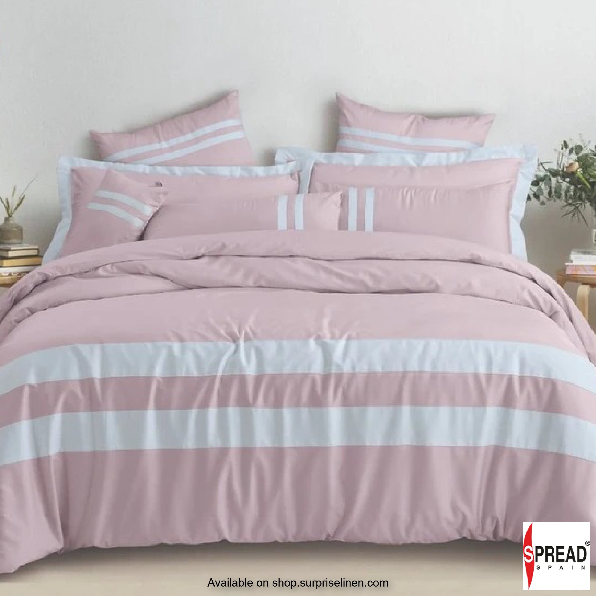 Spread Spain - Botanic Cotton 550 Thread Count Bedsheet Set - Rose
