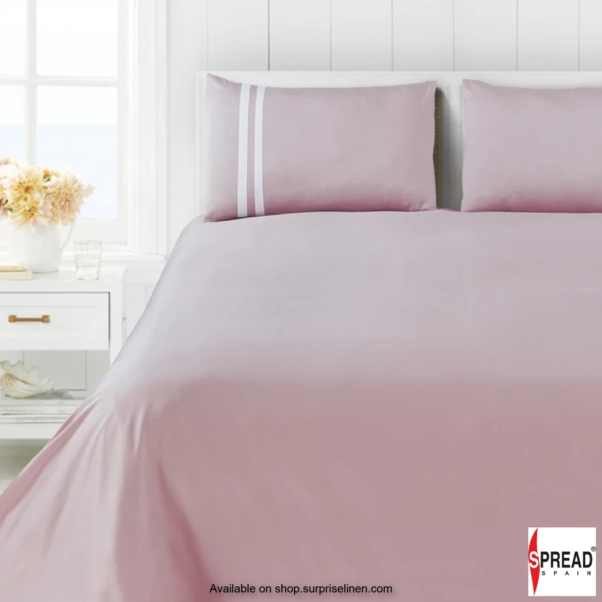 Spread Spain - Botanic Cotton 550 Thread Count Bedsheet Set - Rose