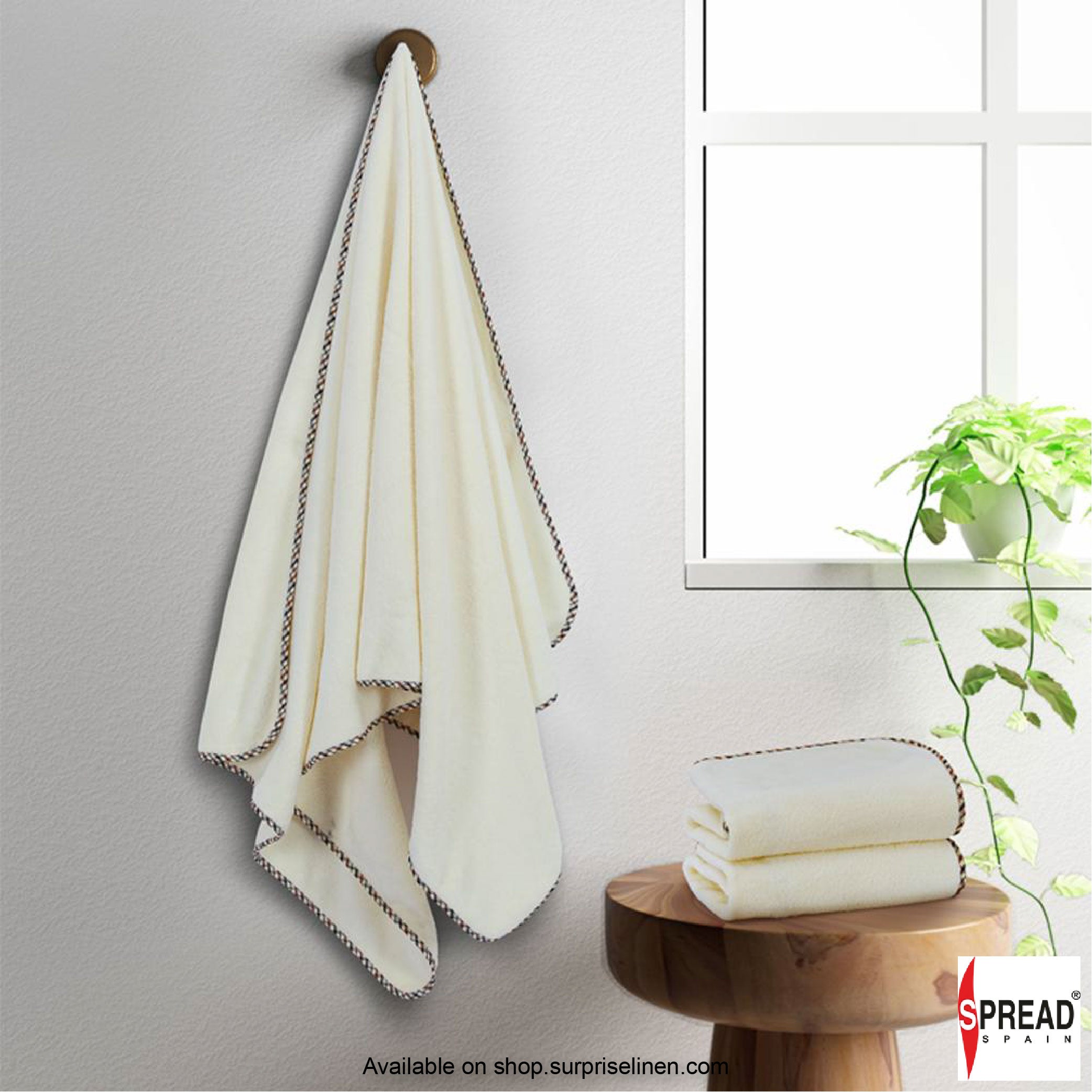 Spread Spain - High Absorbent & Super Soft Coral Towel - (Ivory)