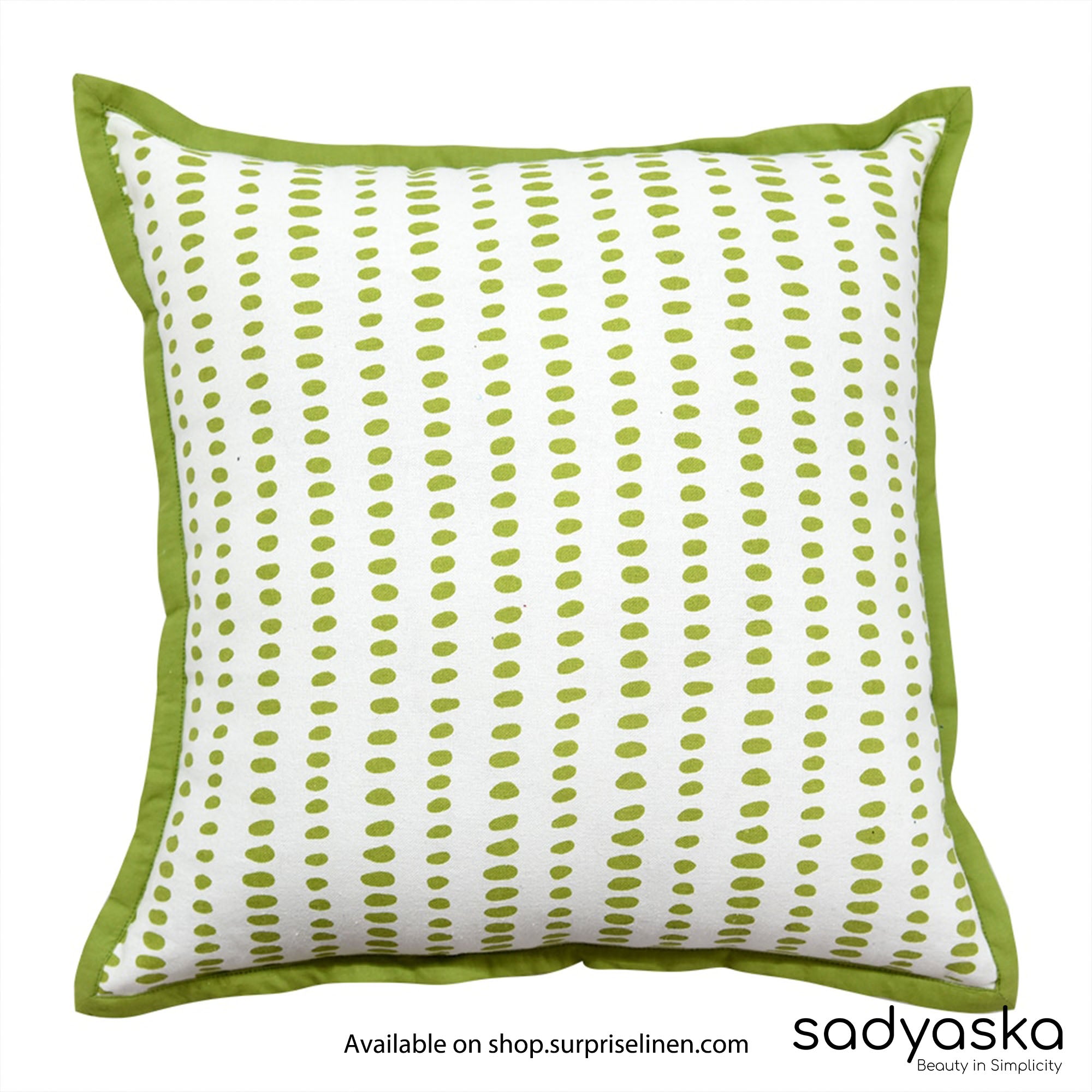 Sadyaska - Splash Dotted Cushion Cover (Green)