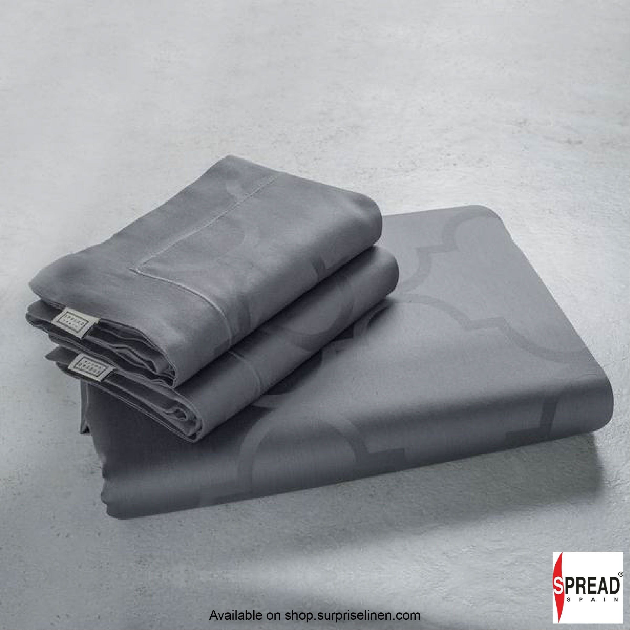 Spread Spain - Italian Jacquard Collection Collection 450 Thread Count Bed Sheet Set (Earth Grey Turkish Window )
